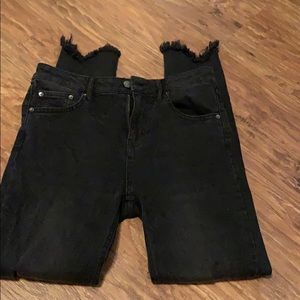 Black ripped skinny jeans